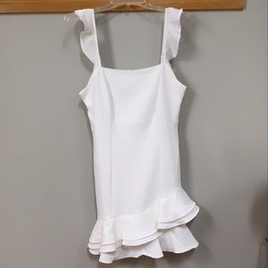 BCBG ruffled mini dress